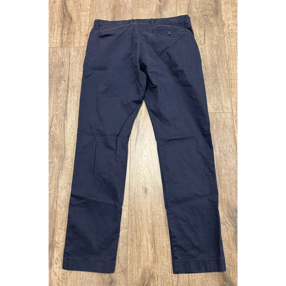 J Crew 484 Slim Pants Mens 32x30 Navy Blue Chino Casual AR885